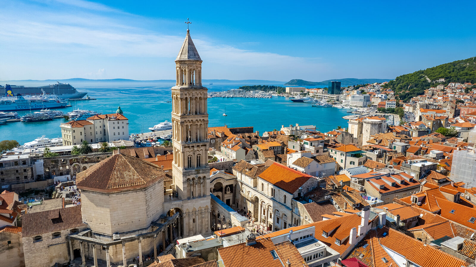Split waterfront and Diocletian's Palace, Dalmatia, Kroatien