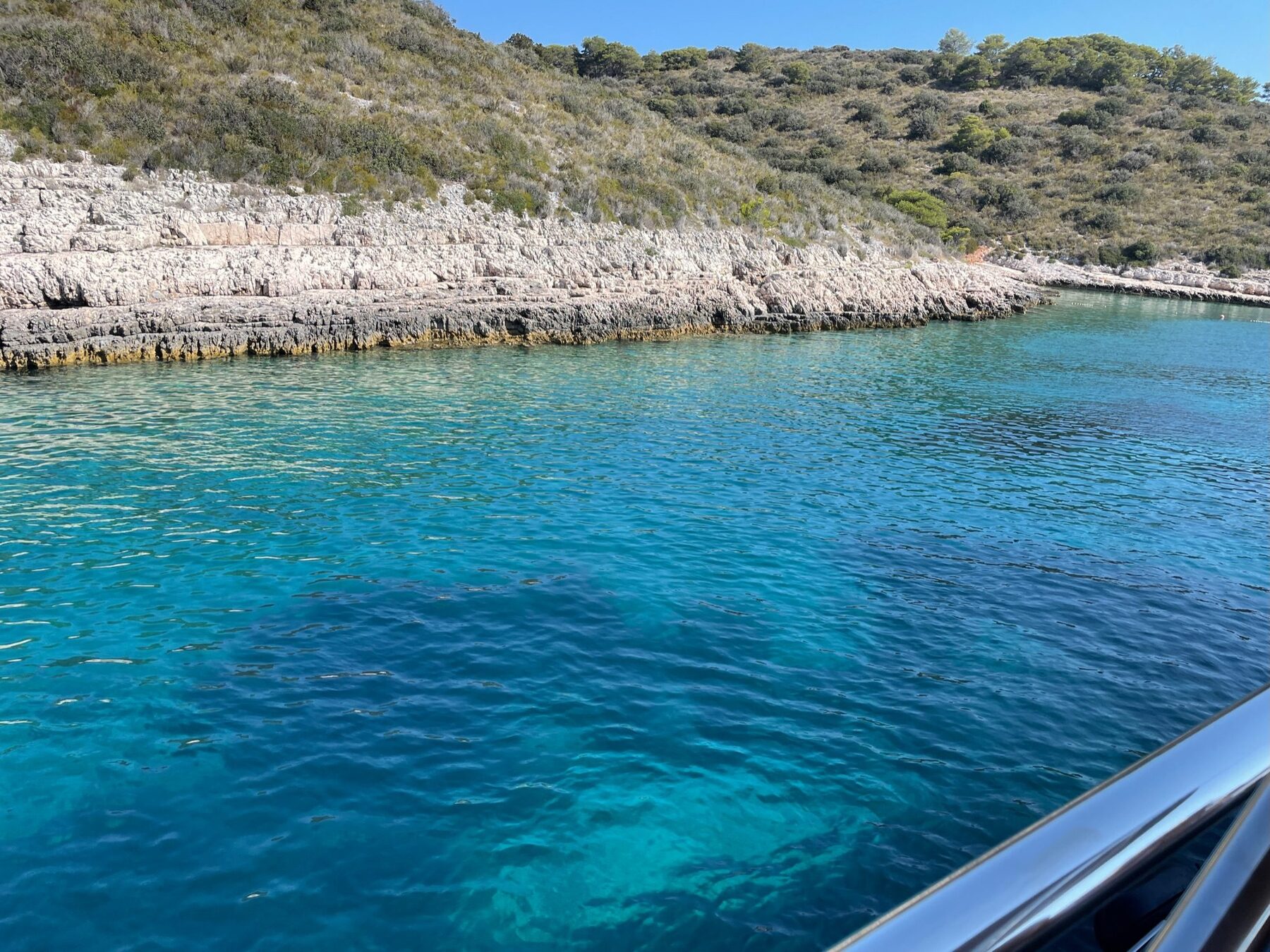 Turquoise water in a quiet bay, Croatia yacht charter