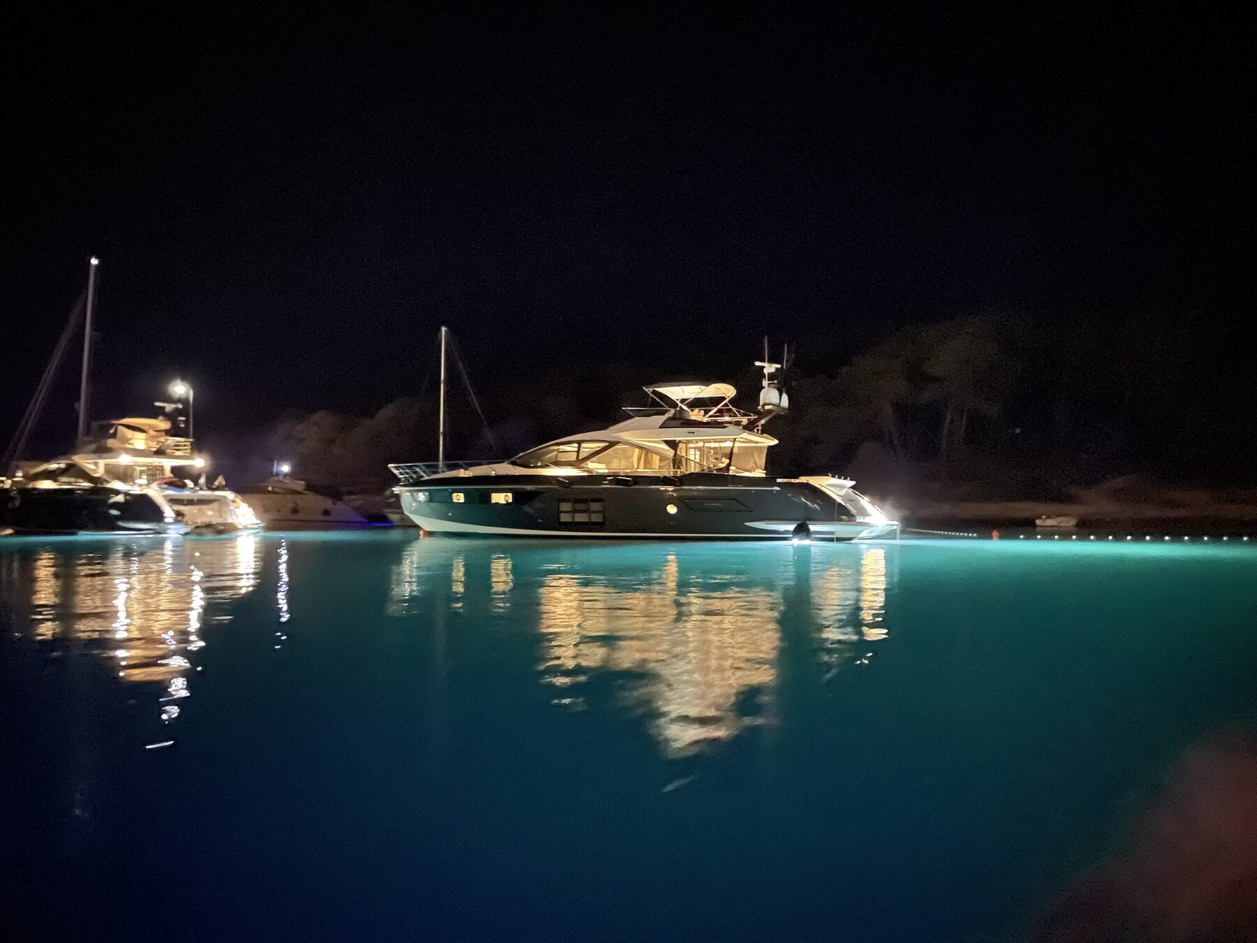 Anchorage at night, Croatia yacht charter