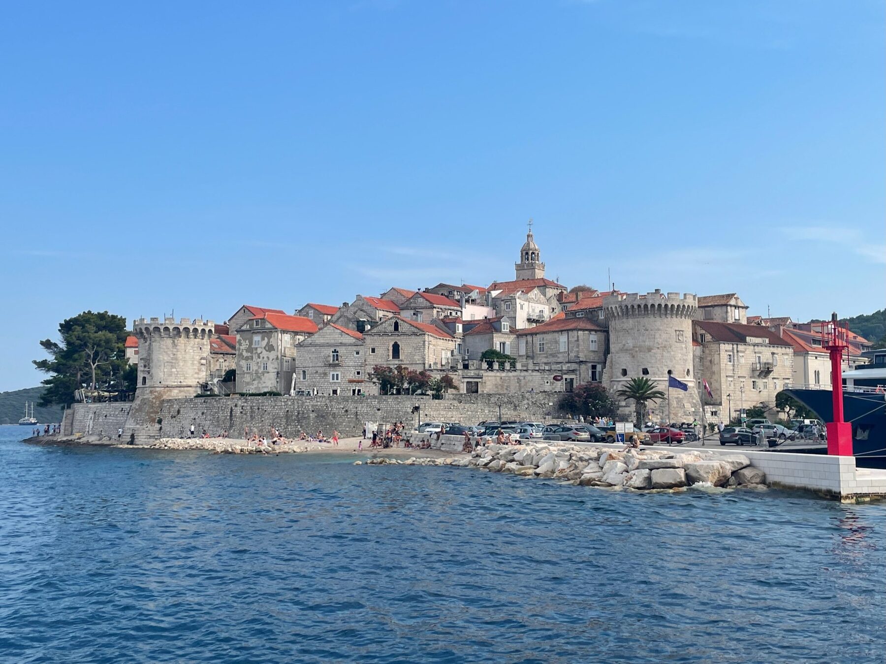 Korčula old town from the water, Croatia yacht charter