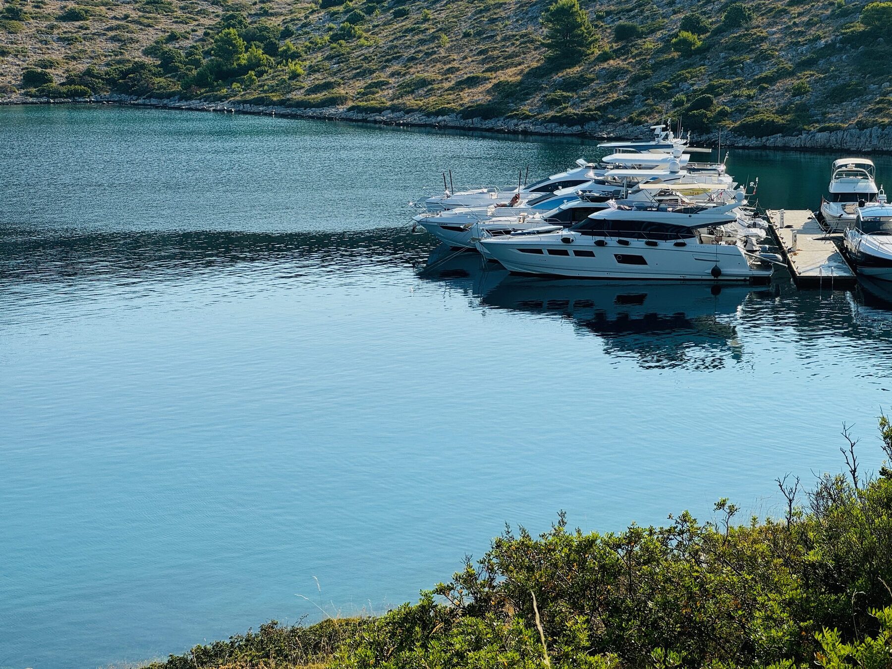 Yachts in a sheltered bay, Croatia yacht charter