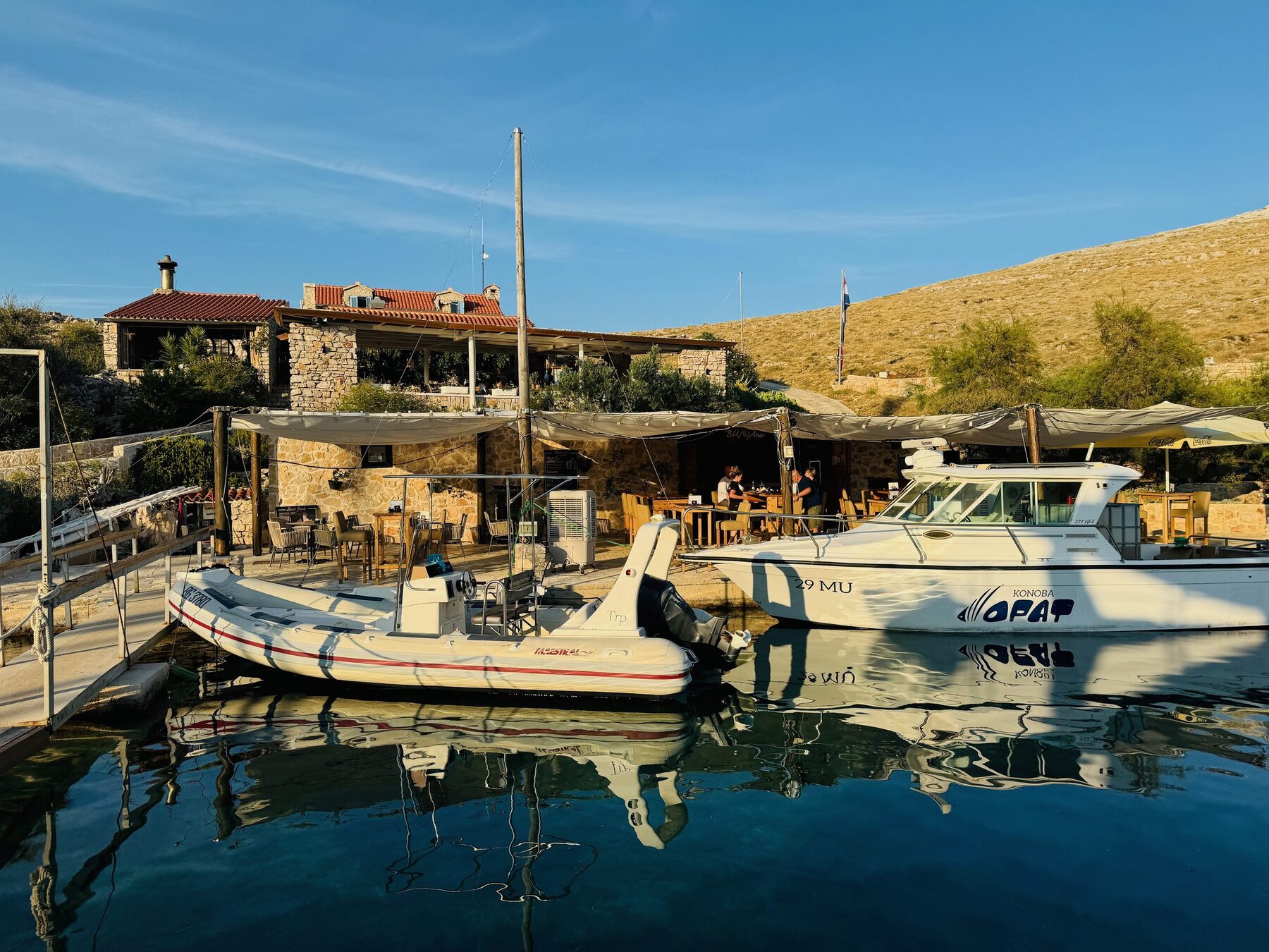 A konoba on the water in the Kornati, Croatia yacht charter