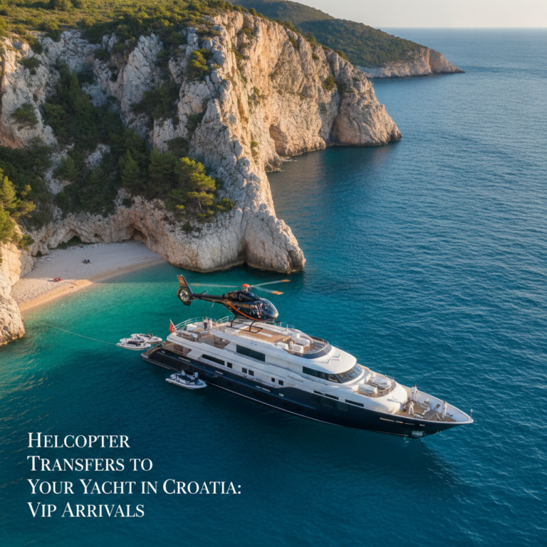 helicopter transfer yacht Croatia — Helicopter Transfers to Your Yacht in Croatia: VIP Arrivals — Splendid Yachting
